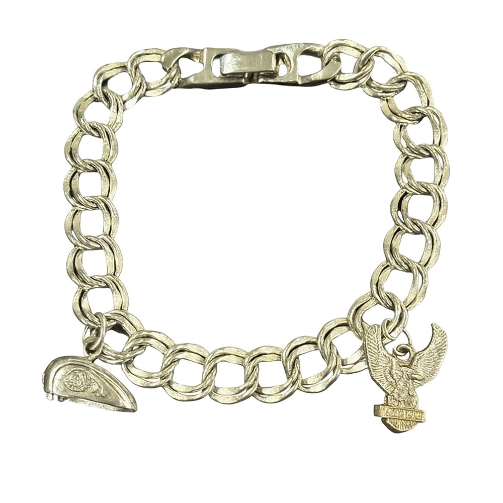 Harley-Davidson Vintage Silver Charm Bracelet